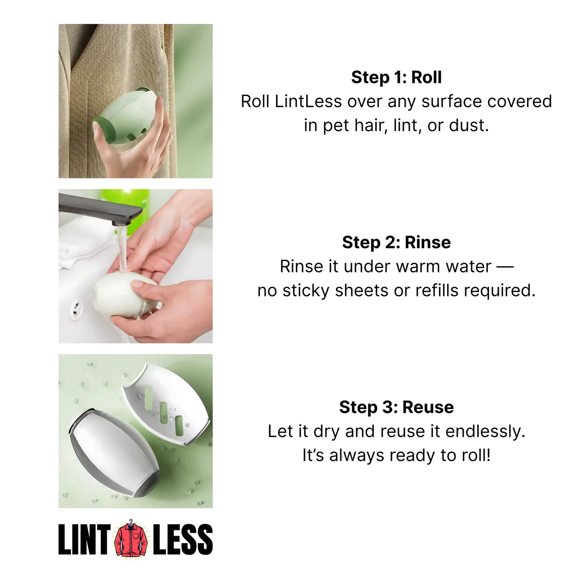 LintLess Washable Lint Remover